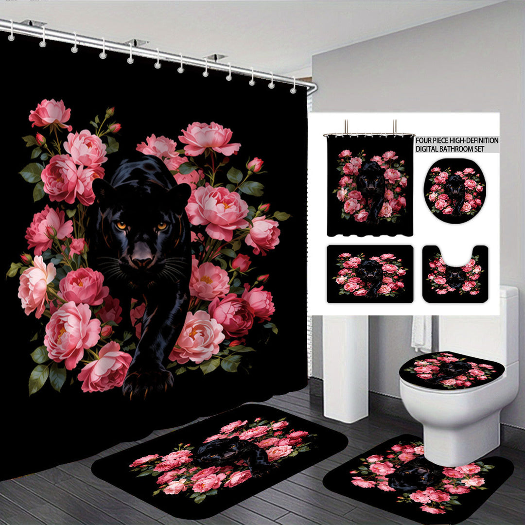 Autumn Leaves Digital Bathroom Set Bowlift
