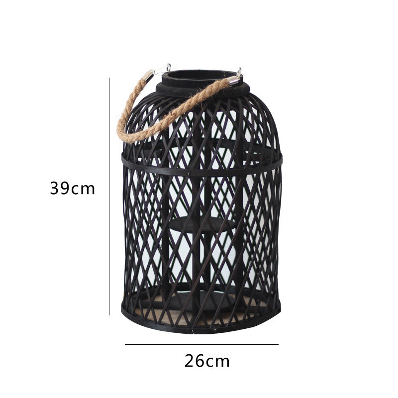 Decorative lantern made of braided material Bowlift