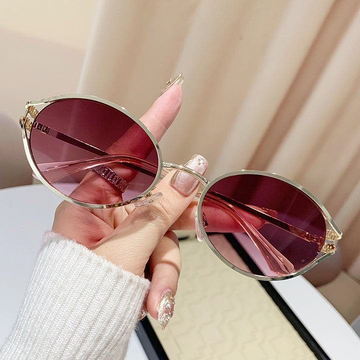 Women's elegant Cat-Eye sunglasses with fine metal frame Bowlift