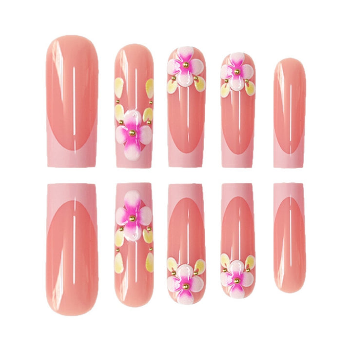 Floral Design Nail Tips Bowlift