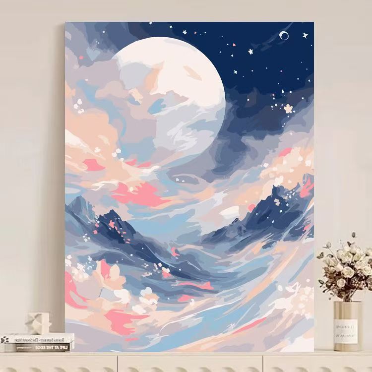 Abstract Mountain Landscape Canvas Art Bowlift