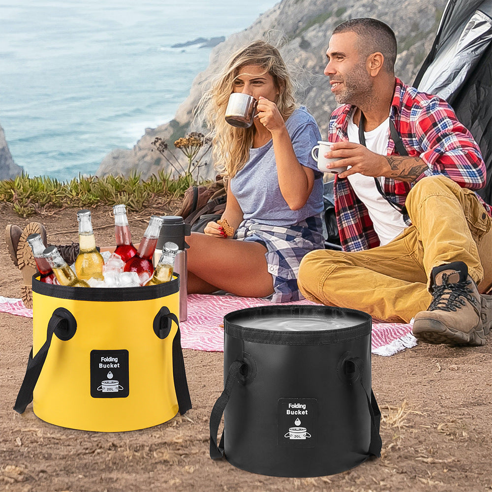Ladies Foldable Water Container with Sturdy Carry Handle Bowlift