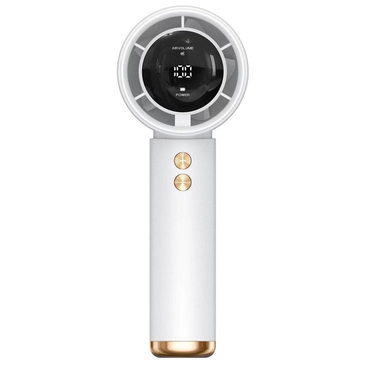 Ladies Portable Hand Fan with Digital LCD Display Bowlift