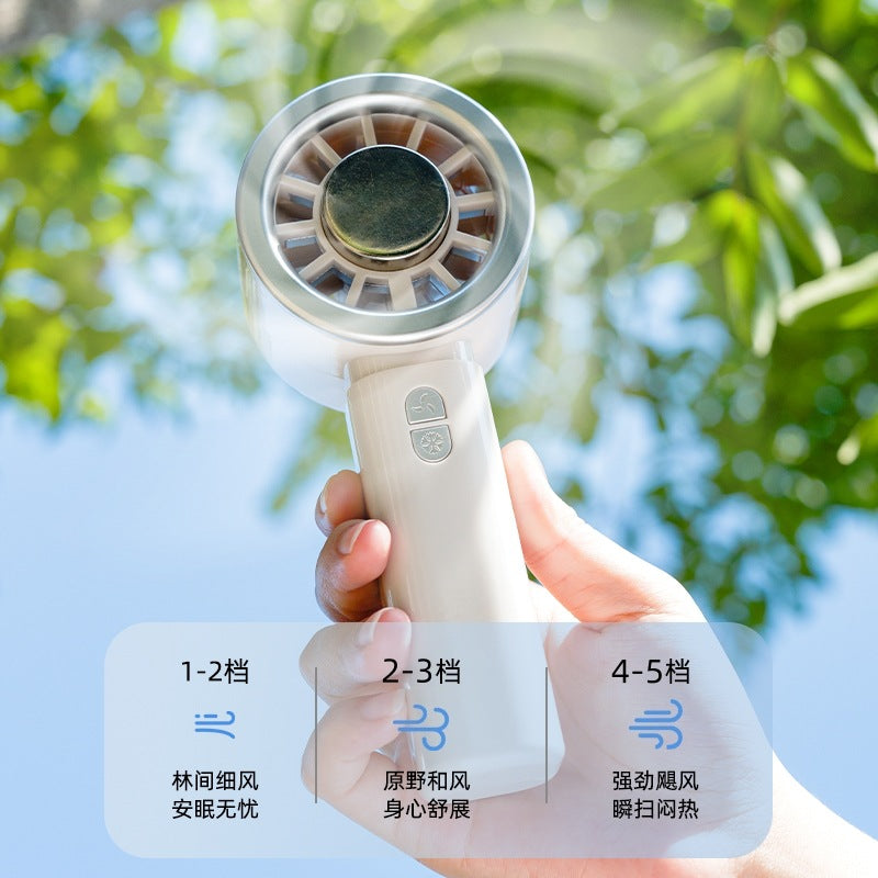 Women Portable Mini Cooling Fan with USB Connection and 5 Speeds Bowlift