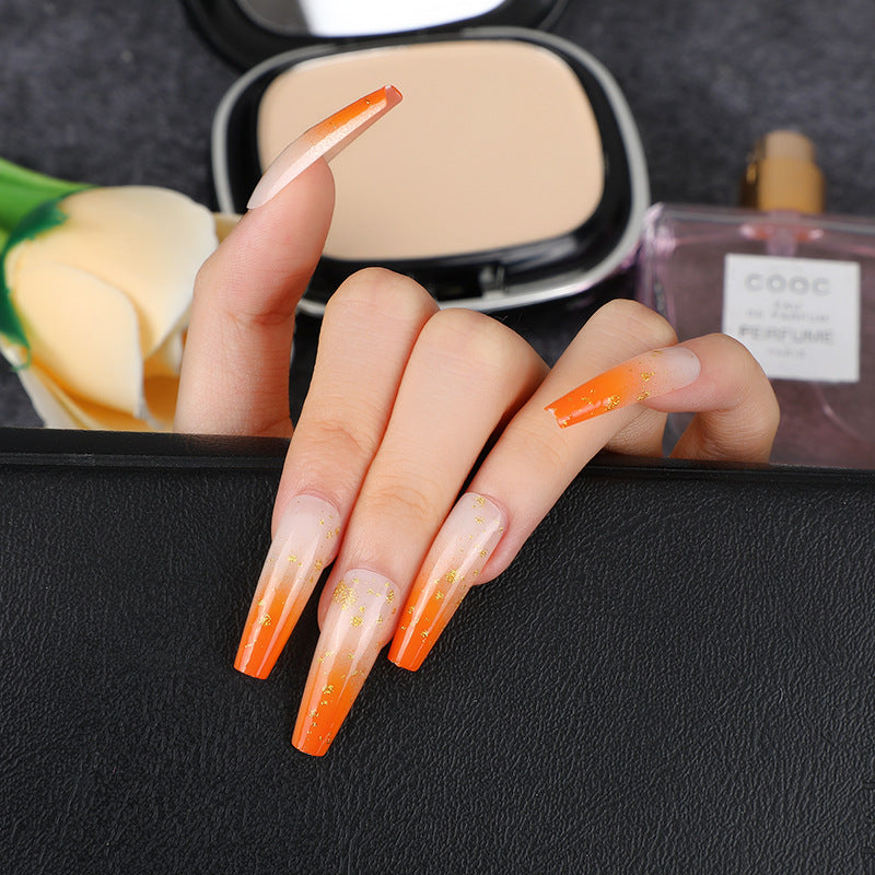 Elegant artificial nails with gold accents Bowlift