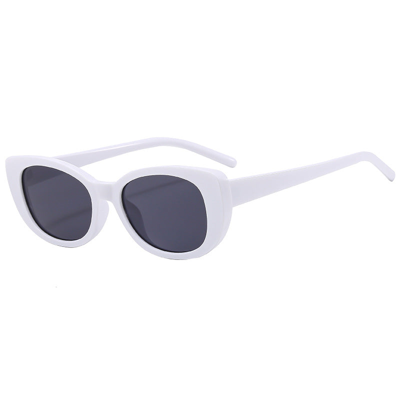 Women's Cat-Eye Sunglasses with High-Gloss Plastic Frame Bowlift