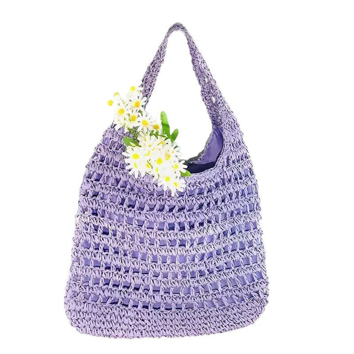 Macrame Shoulder Bag with Soft and Breathable Fabric Bowlift