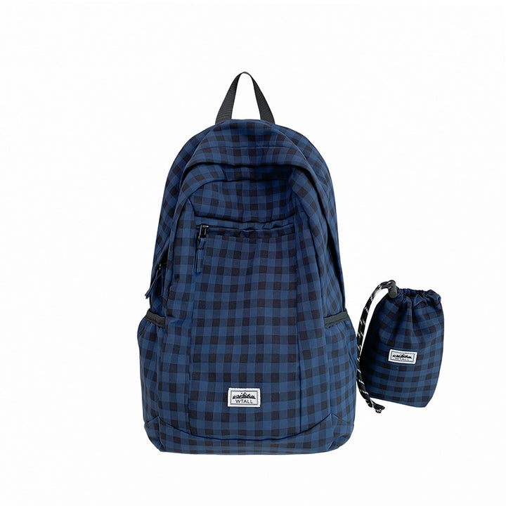 Casual Checkered School Backpack Bowlift