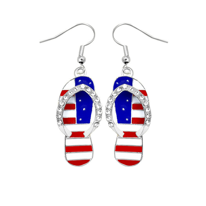 Women's stud earrings wing design enamel with star motif and fine alloy Bowlift