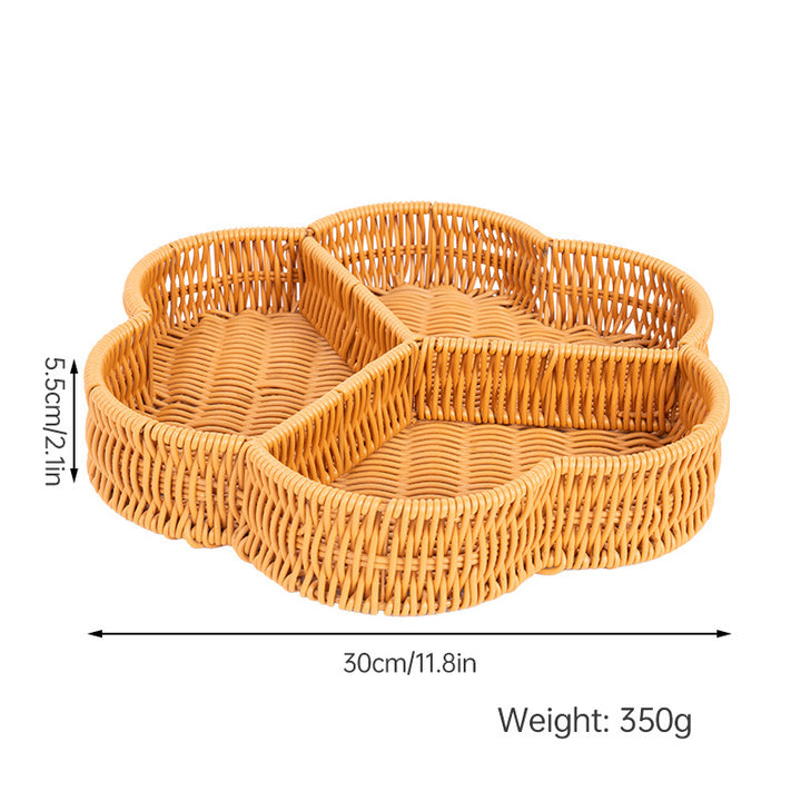 Decorative Wicker Snack Tray Bowlift