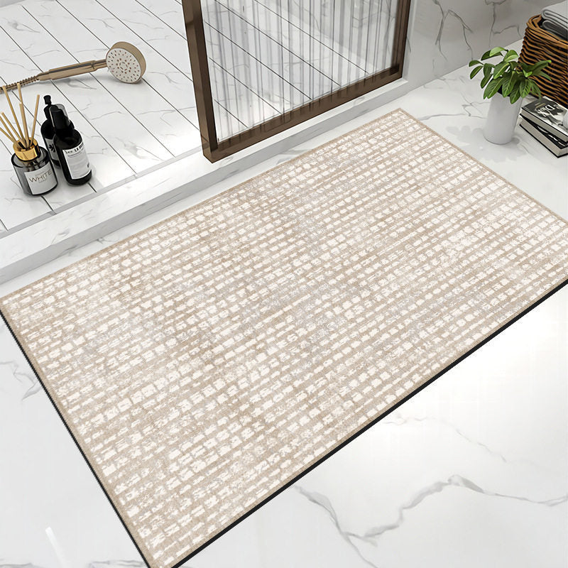 Non-Slip Geometric Pattern Bathroom Mat Bowlift