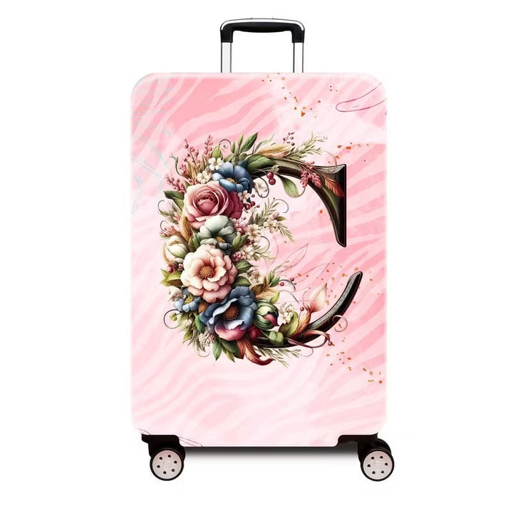 Ladies hard shell suitcase with luxurious floral design Bowlift