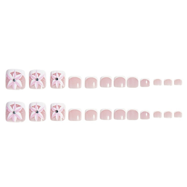 Artificial toenails with floral designs Bowlift