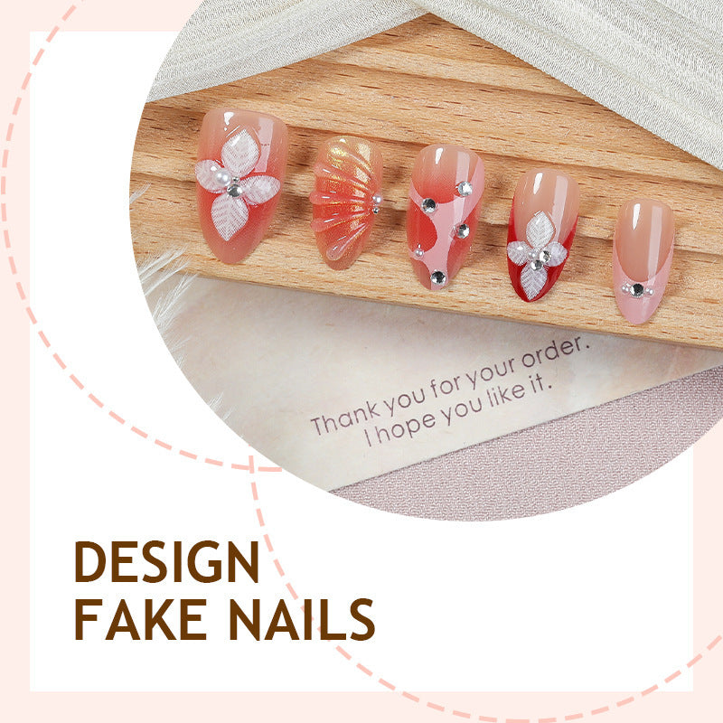 Creative nail art set with elegant flower designs and glitter accents Bowlift