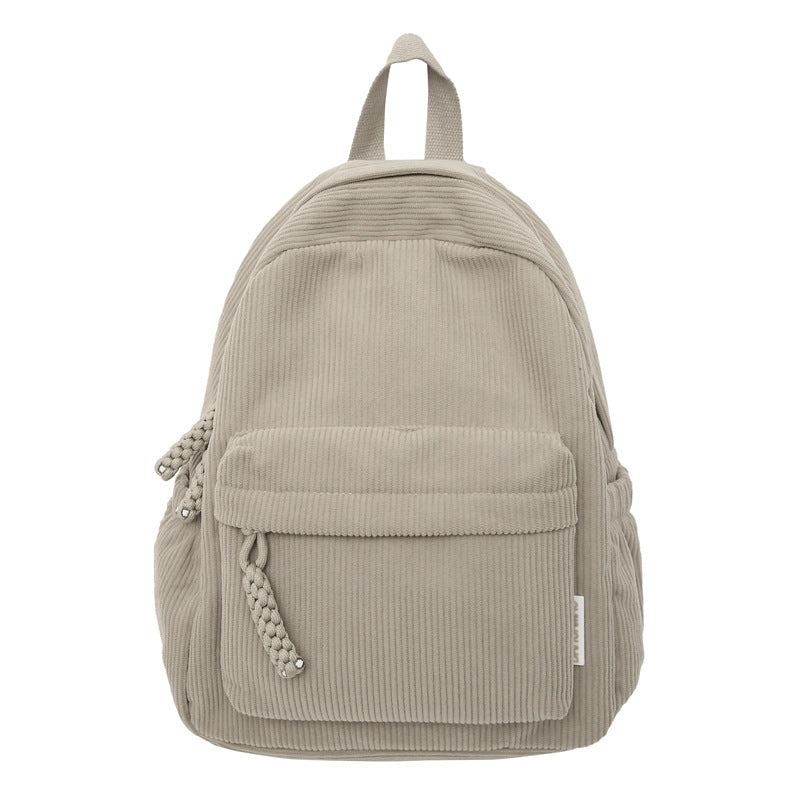 Corduroy Textured Mini School Backpack Bowlift