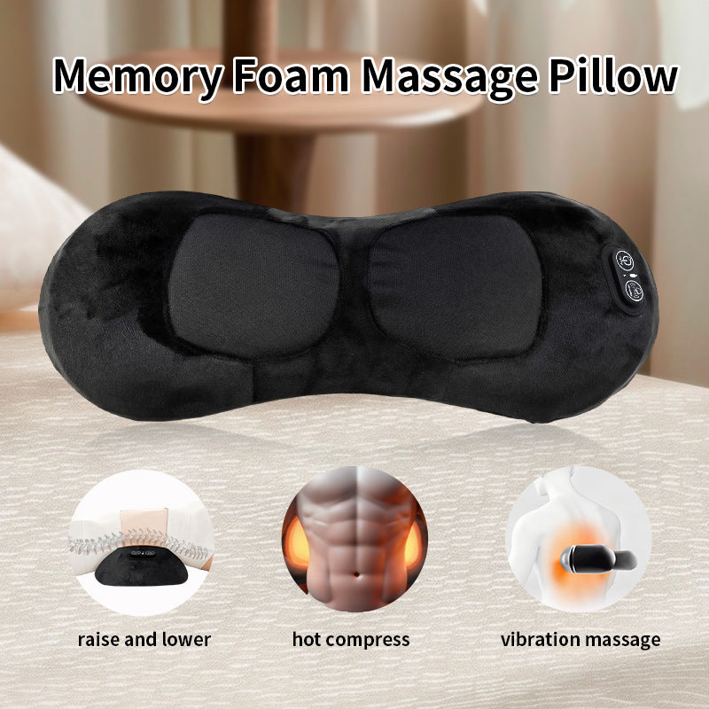 Ergonomic Heating and Massage Pillow Bowlift