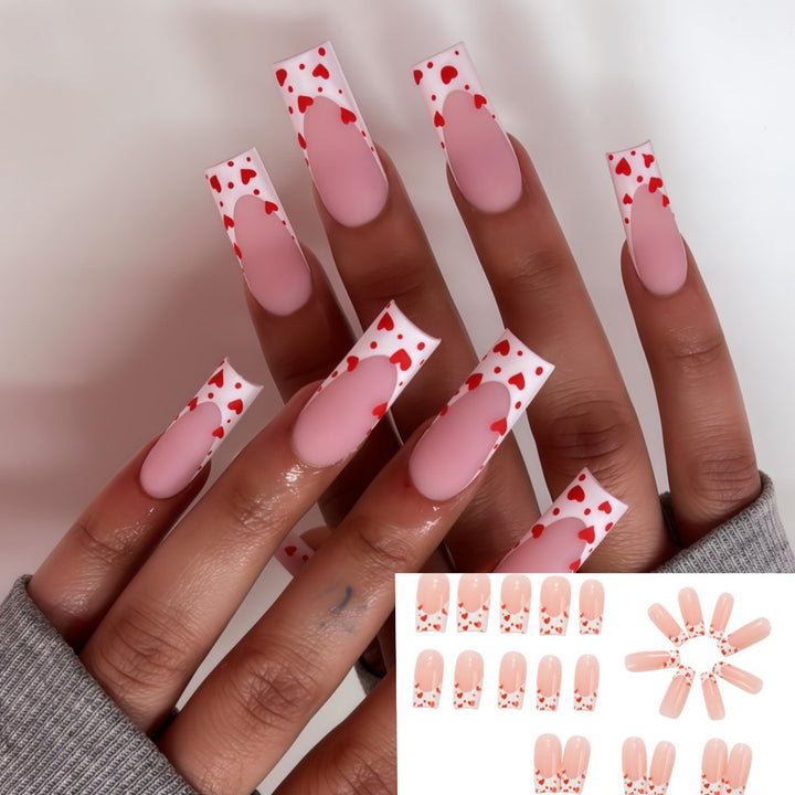 Artistic Heart Motif Art Nails Bowlift