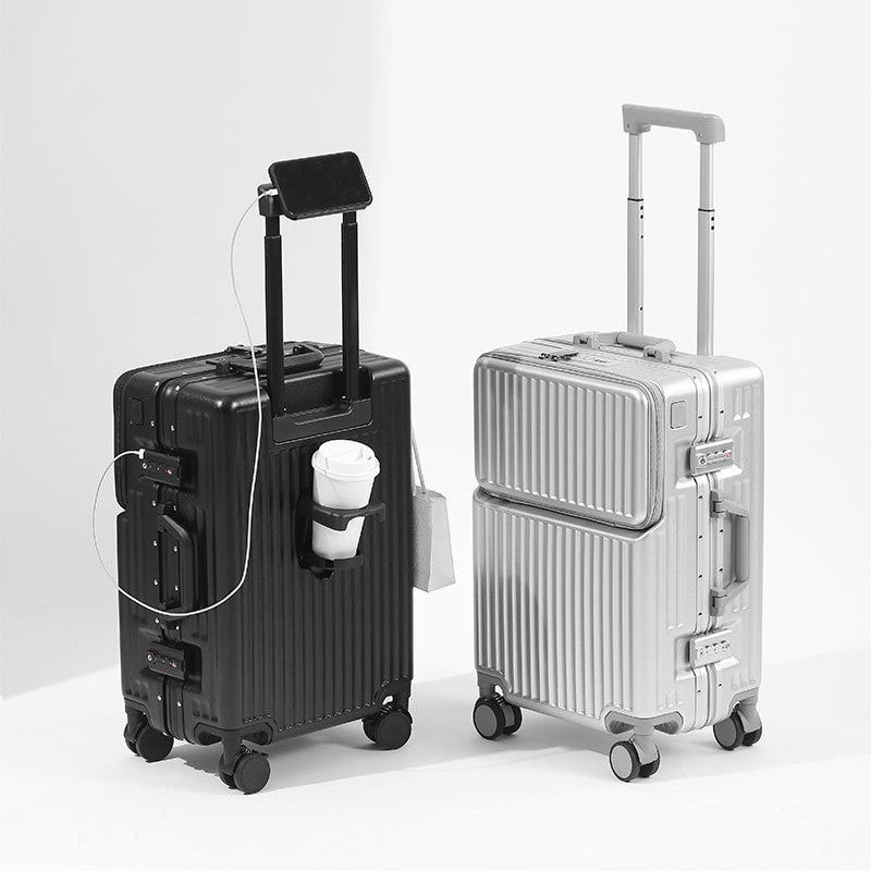 Stylish Multi-Compartment Hard-Shell Travel Suitcase