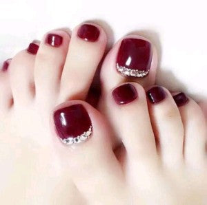 Elegant Rhinestone-Embellished Pedicure Set Bowlift