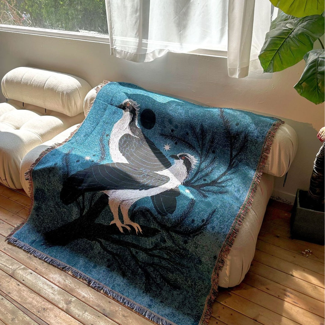 Artistic Nature-Inspired Throw Blanket