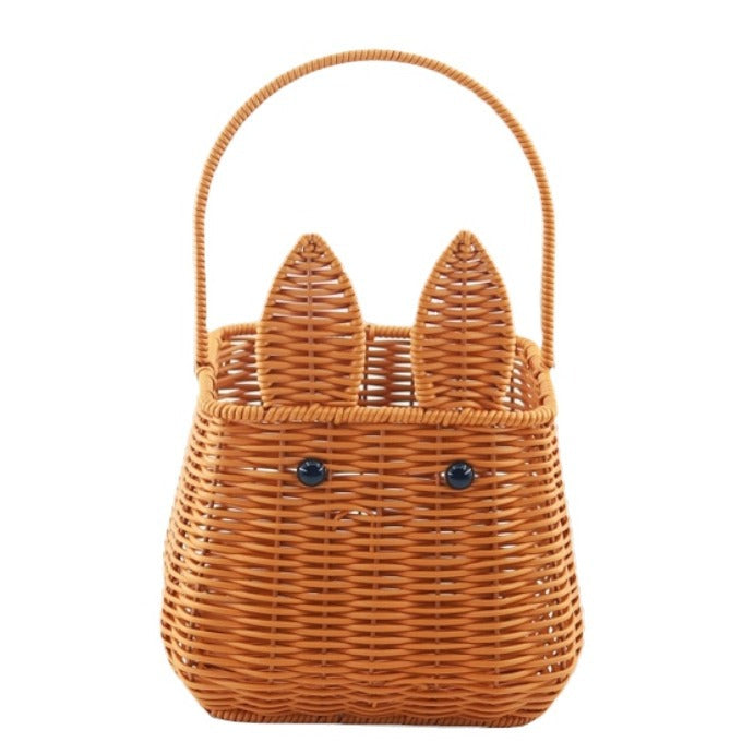 Women's woven basket with cute ears Bowlift