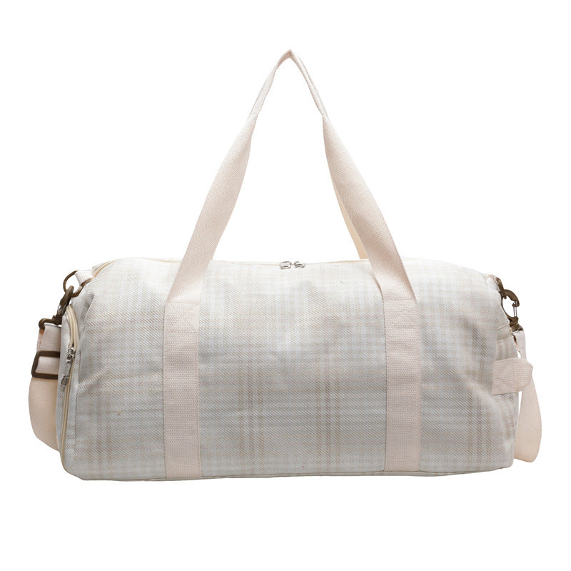 Versatile Checked Travel Duffle Bag Bowlift