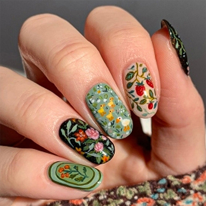 Floral Design Press-On Nail Art Kit Bowlift