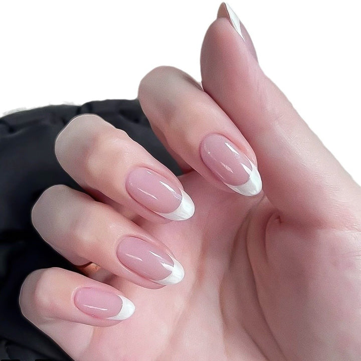 Elegant French Tip Press-On Nail Tips Bowlift