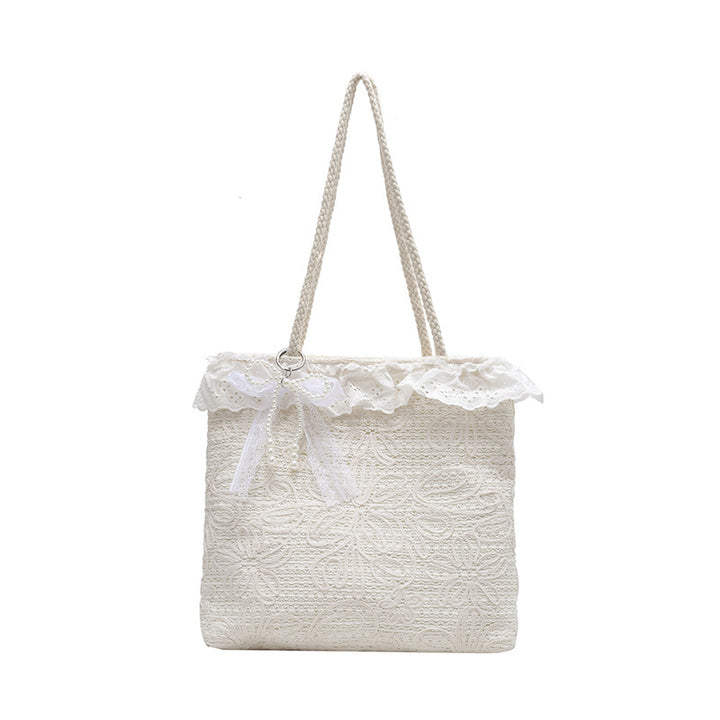 Elegant and Lightweight Handbag with Lace Edge Bowlift