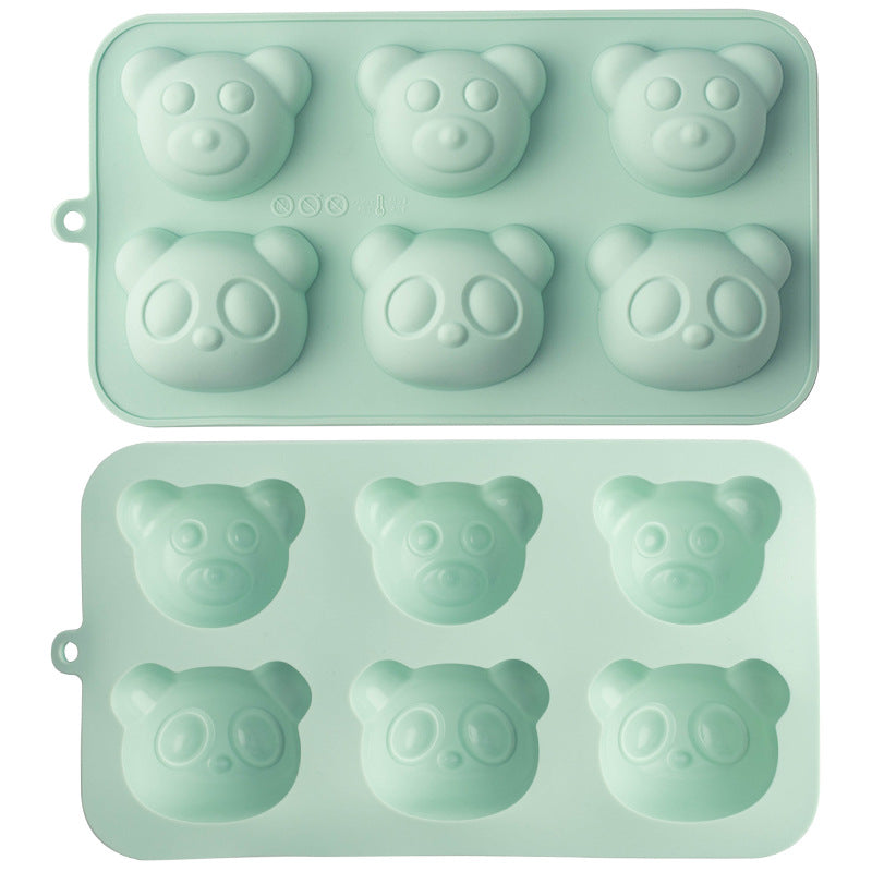 Silicone Ice Cube Mold with Cute Bear Head Design Bowlift