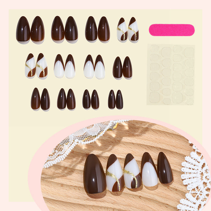 Premium Stylish Press-On Nail Set with Elegant Design Elements Bowlift