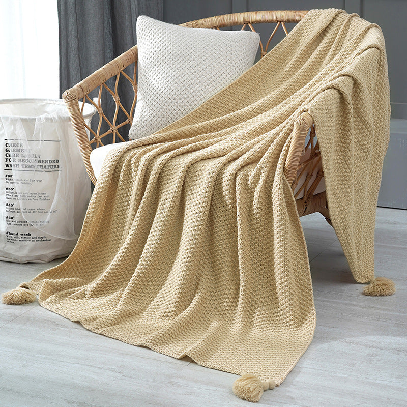 Ladies Elegant Waffle Structure Blanket Bowlift