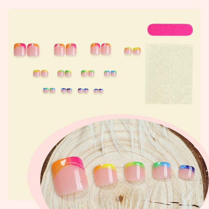 Artificial nail set with colorful accents and stylish design Bowlift