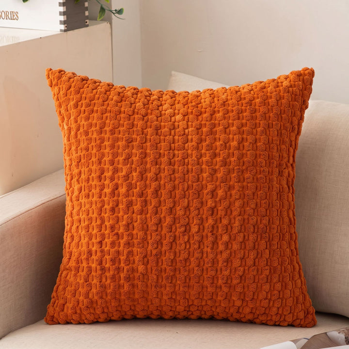 Decorative Plush Chunky Waffle Texture Throw Pillow Cover Bowlift