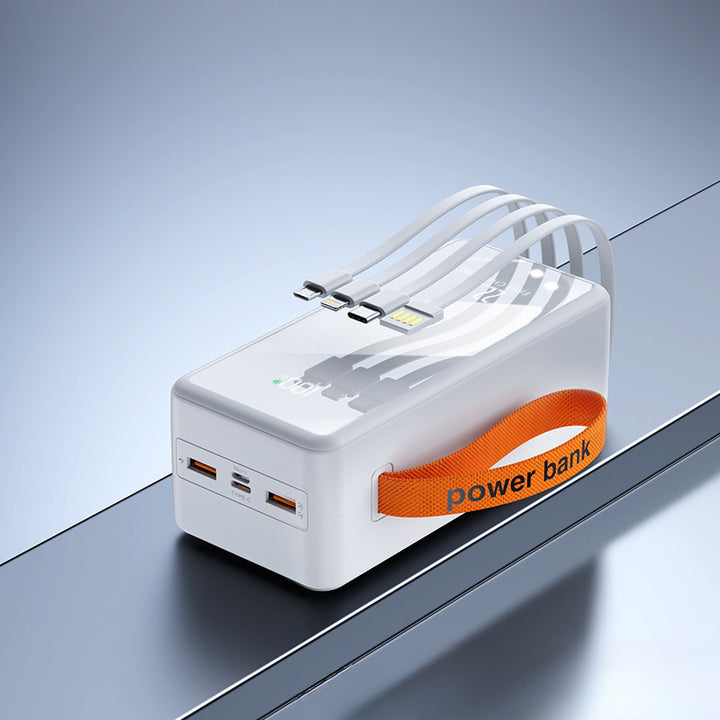 Multifunctional power bank with integrated charging cables and digital display Bowlift