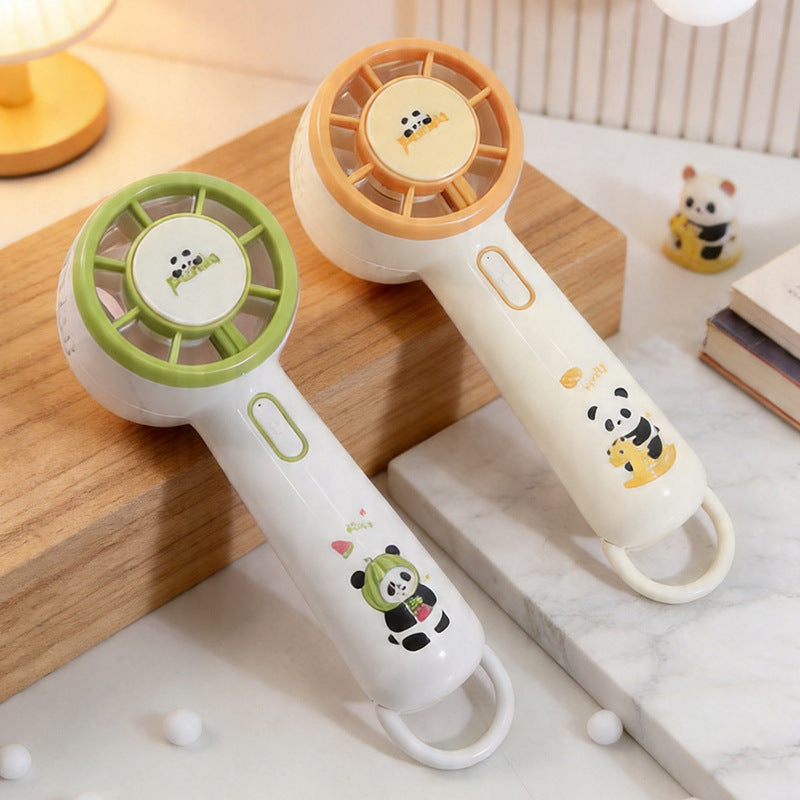 Women's creative handheld fan with LED lights Bowlift