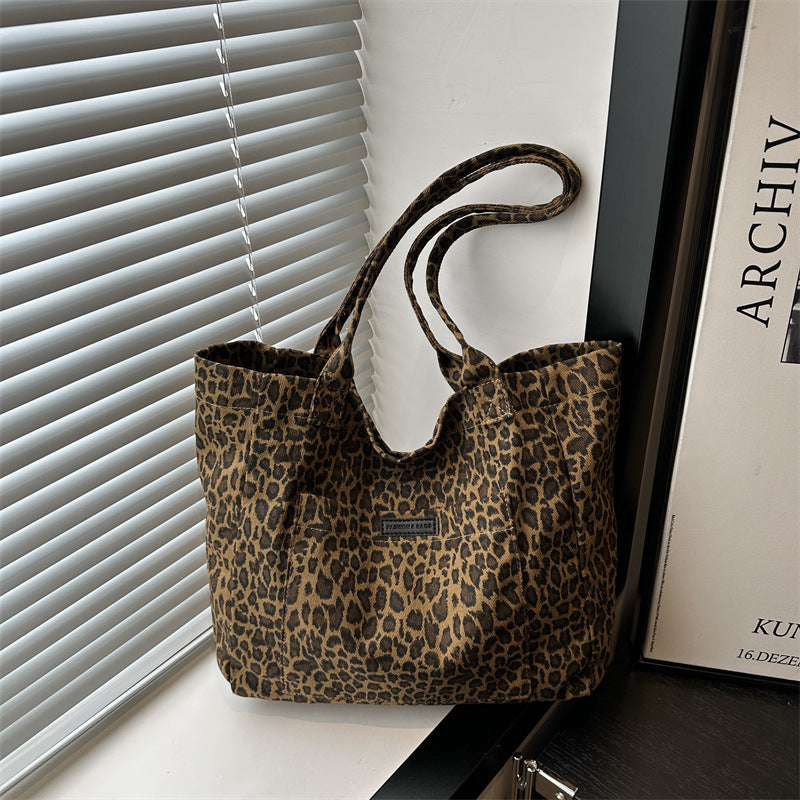 Eco-Friendly Reusable Leopard Print Tote Bag Bowlift