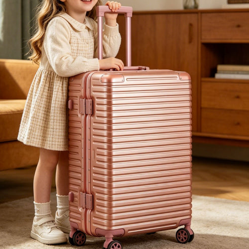 Unisex Ultra-Resilient Hard Shell Trolley Suitcase Bowlift