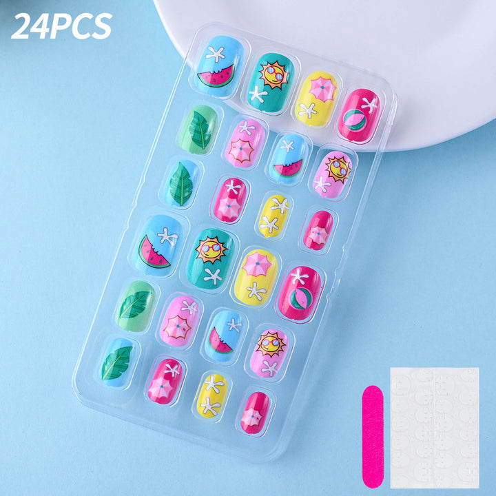 Themed Summer Beach Nail Art Press-On Nails Bowlift
