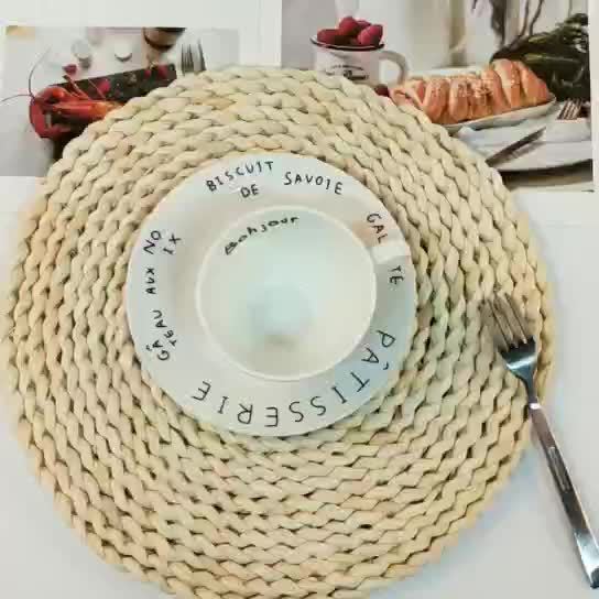 Round Coaster Made of Natural Fiber Bowlift
