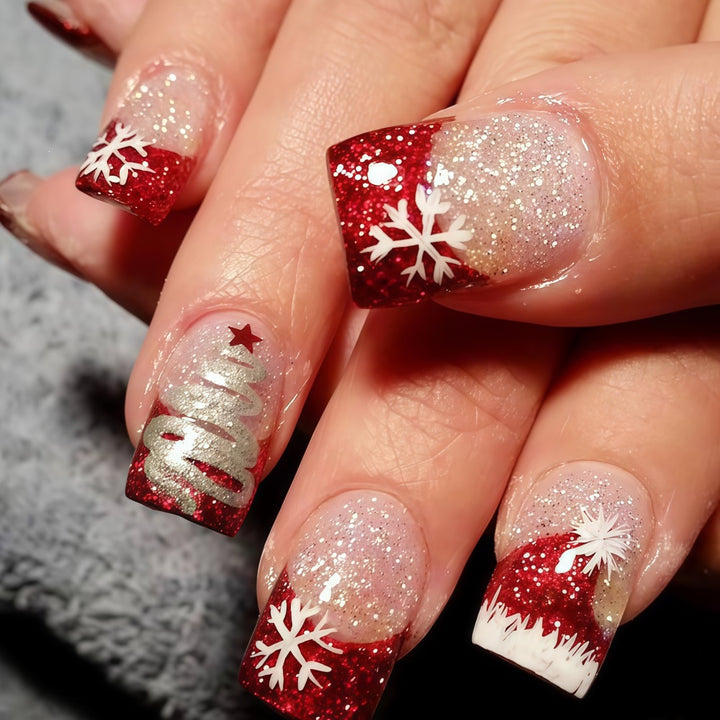 Glamorous Christmas Nail Tips Bowlift