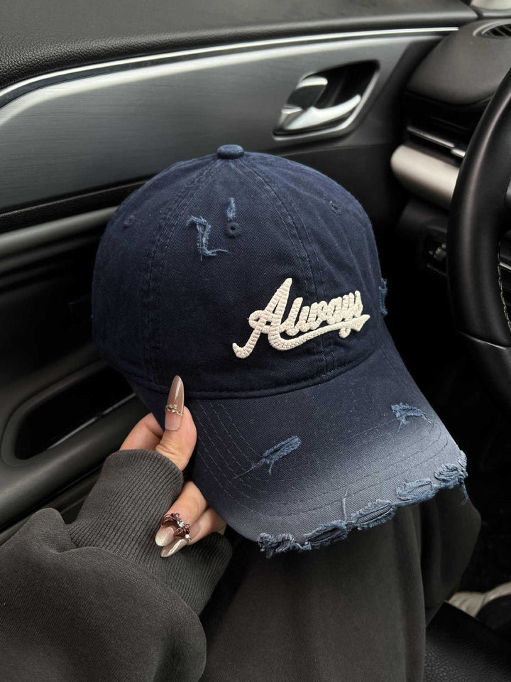 Women's Distressed Graphic Baseball Cap Bowlift
