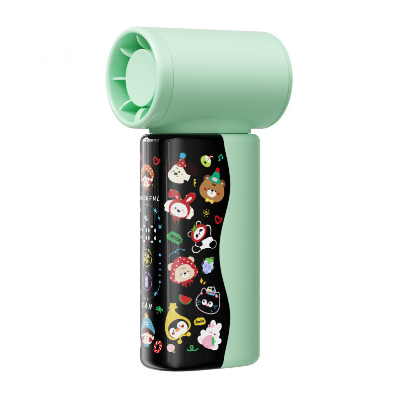 Women's Portable Mini Cooling Fan with Playful Design Bowlift