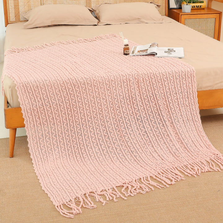 Women high-quality knitted blanket Bowlift
