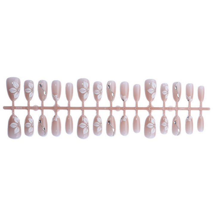 Elegant artificial nails with floral decorations Bowlift