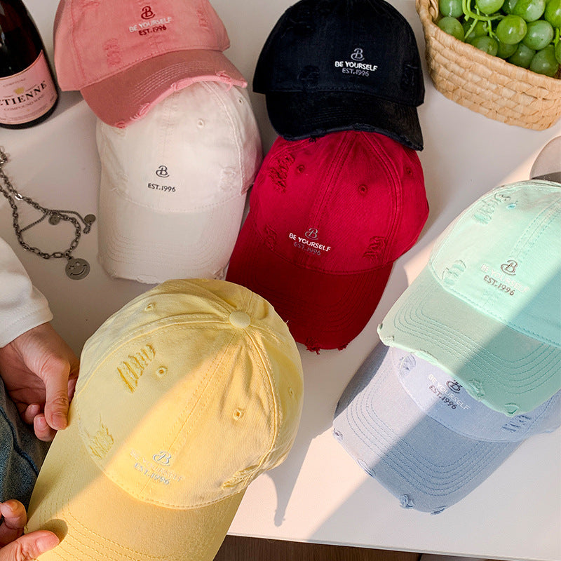 Women's Distressed Casual Baseball Cap Bowlift
