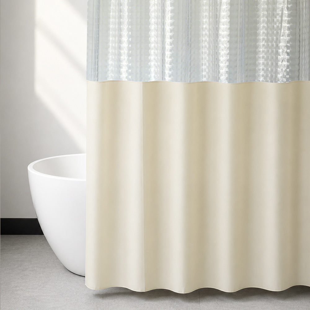 Textured Waterproof Shower Curtain Bowlift