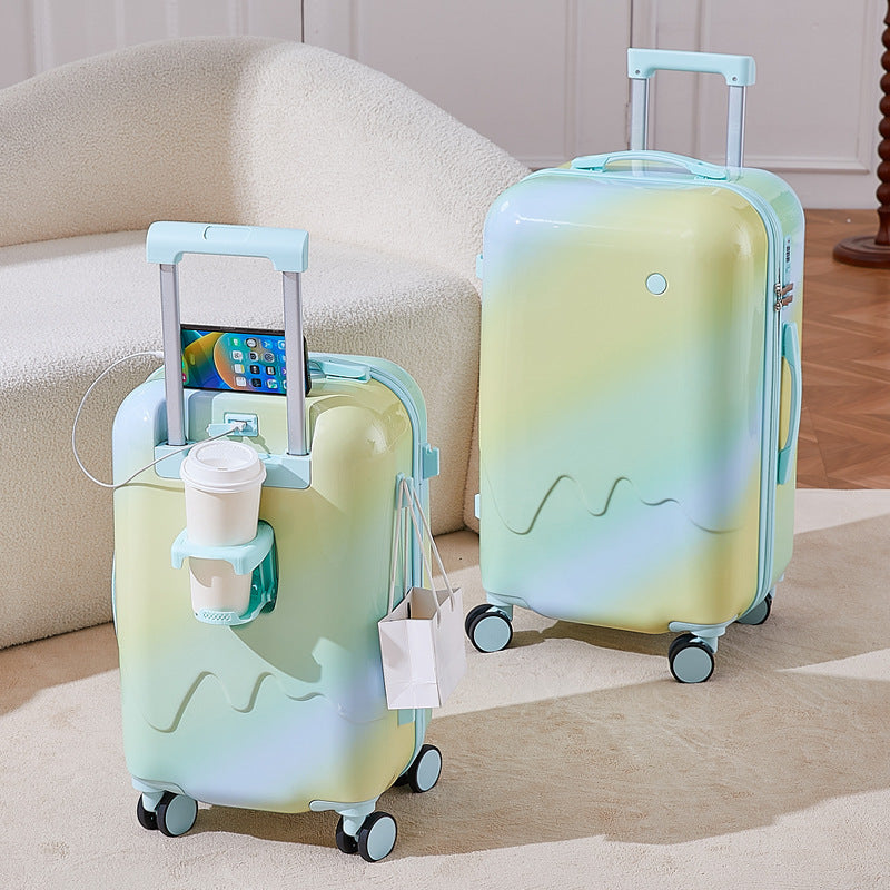 Smart Phone-Integrated Travel Suitcase Bowlift
