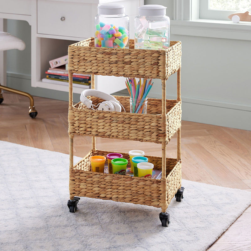 Multi-Tier Woven Storage Cart Bowlift