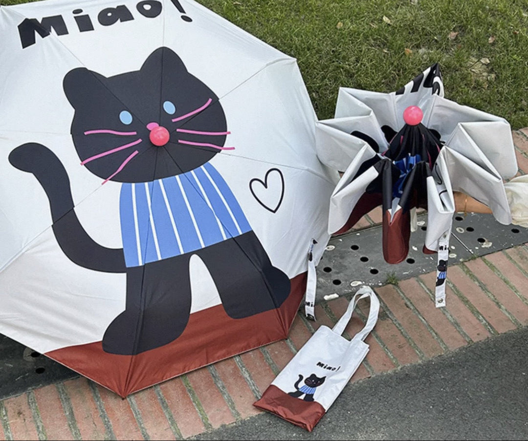 Women's compact umbrella with unique design Bowlift